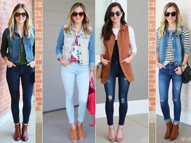 Jean Jacket Vest Outfit