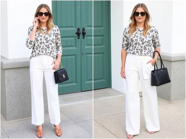 Off-White Wide Leg Pants Fall Outfit