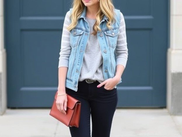 Jean Jacket Vest Outfit