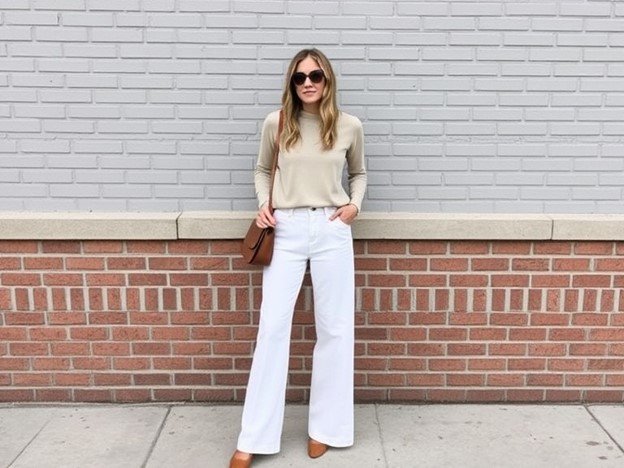 Off-White Wide Leg Pants Fall Outfit